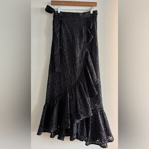 Oooh La La 💃🖤 Asymmetrical Black Lace Skirt